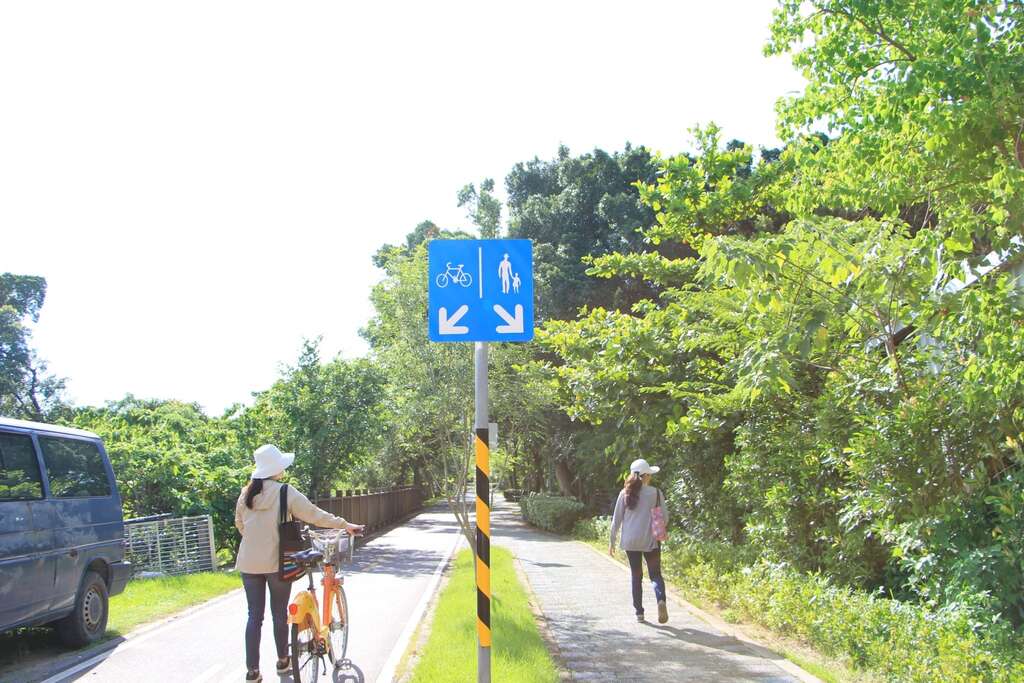 3人車分道型式，讓行人及單車騎士更能安心前進