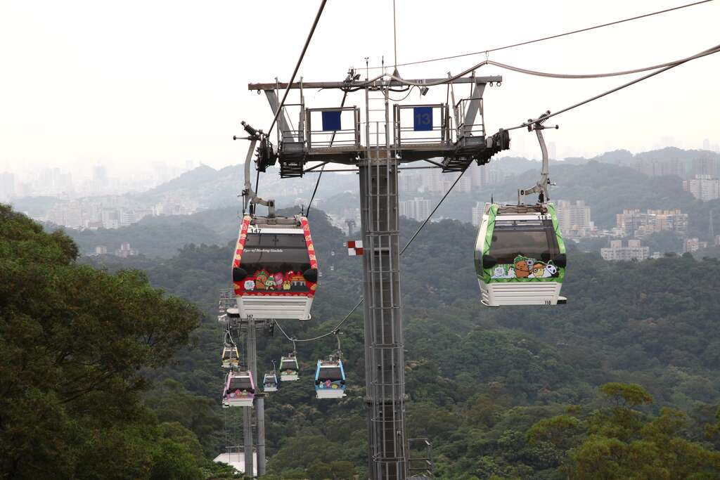 貓空纜車照片近景