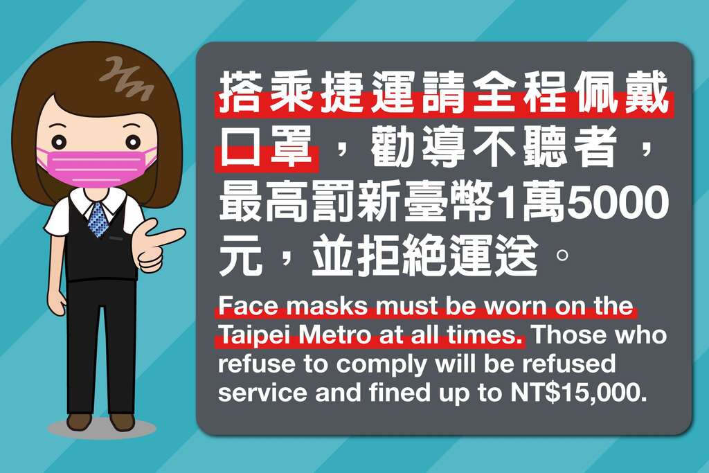 TRTC: Mandatory Face Mask Policy at Affiliated Venues Effective Dec. 1