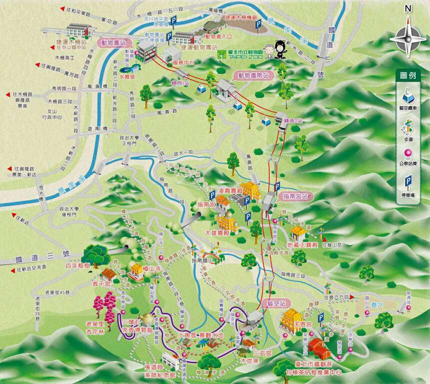 貓空地區地圖