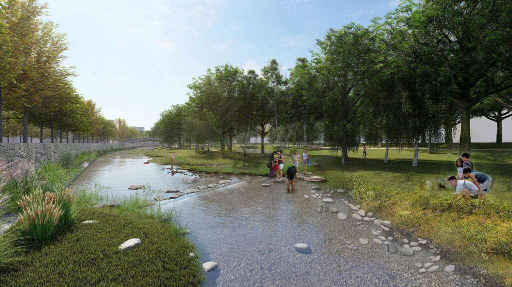 「磺港溪再造計畫」榮獲2020「台灣景觀大賞」「環境規劃設計類-優質獎」(願景圖)