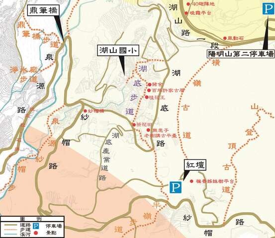 新湖山社區 景點串連圖