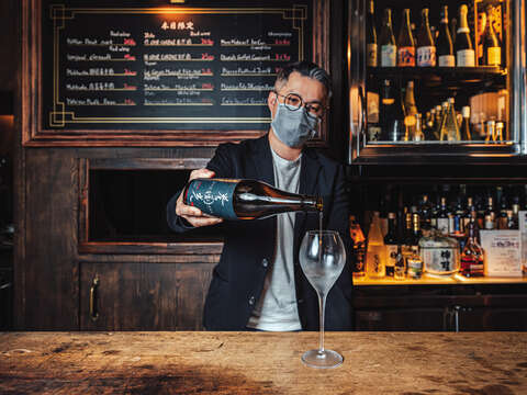 Gene Chein, the owner of Shochu Sake Bar, often serves the drinks himself and explains how to enjoy a glass of sake in different ways.