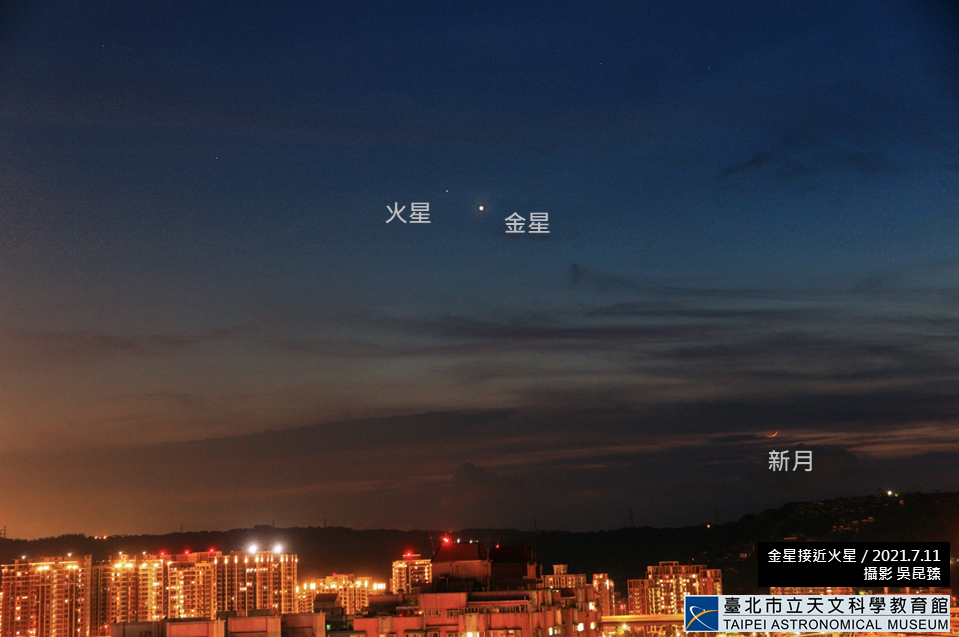 7月11日傍晚火星合金星摄影
