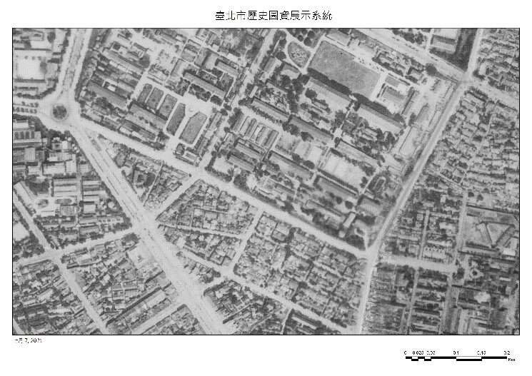 1950年代中期时任台北市长的高玉树拍板决策拆除违建将罗斯福拓宽至40公尺 (照片来源台北市政府都市发展局历史图资展示系统) 。