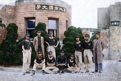 台湾大学的前身是1928年日治时期设立的台北帝国大学(照片来源：台湾古写真上色，影像经数位上色)。
