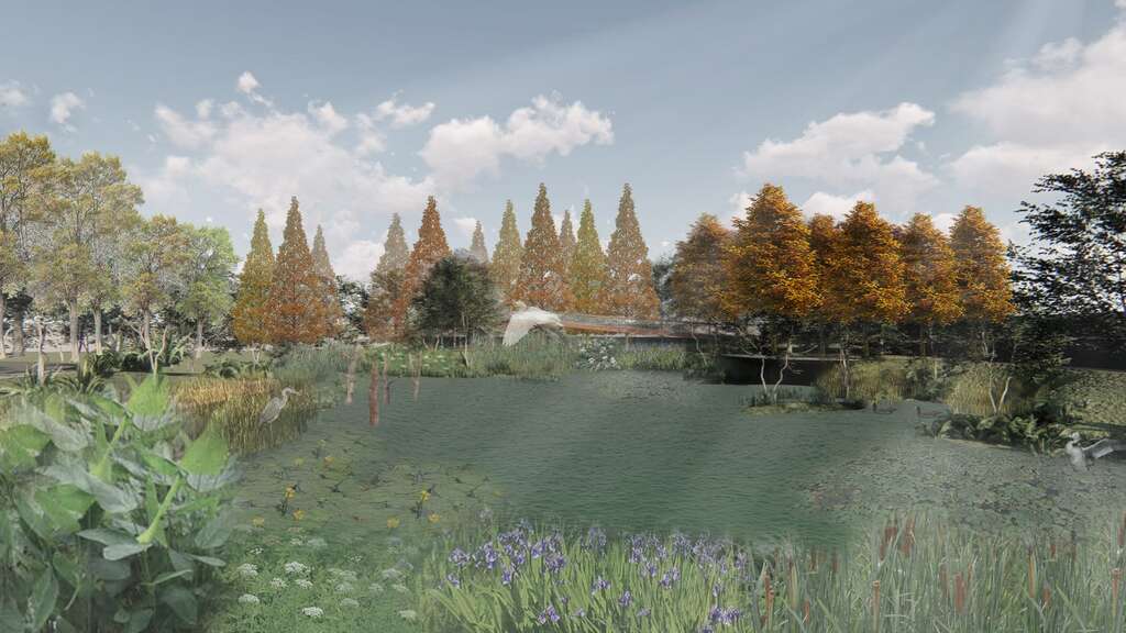 公园模拟图(生态池)