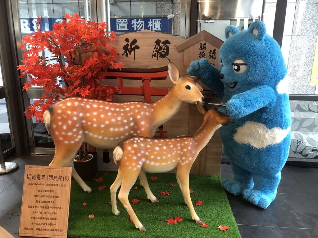 阿倍野熊拜訪奈良小鹿