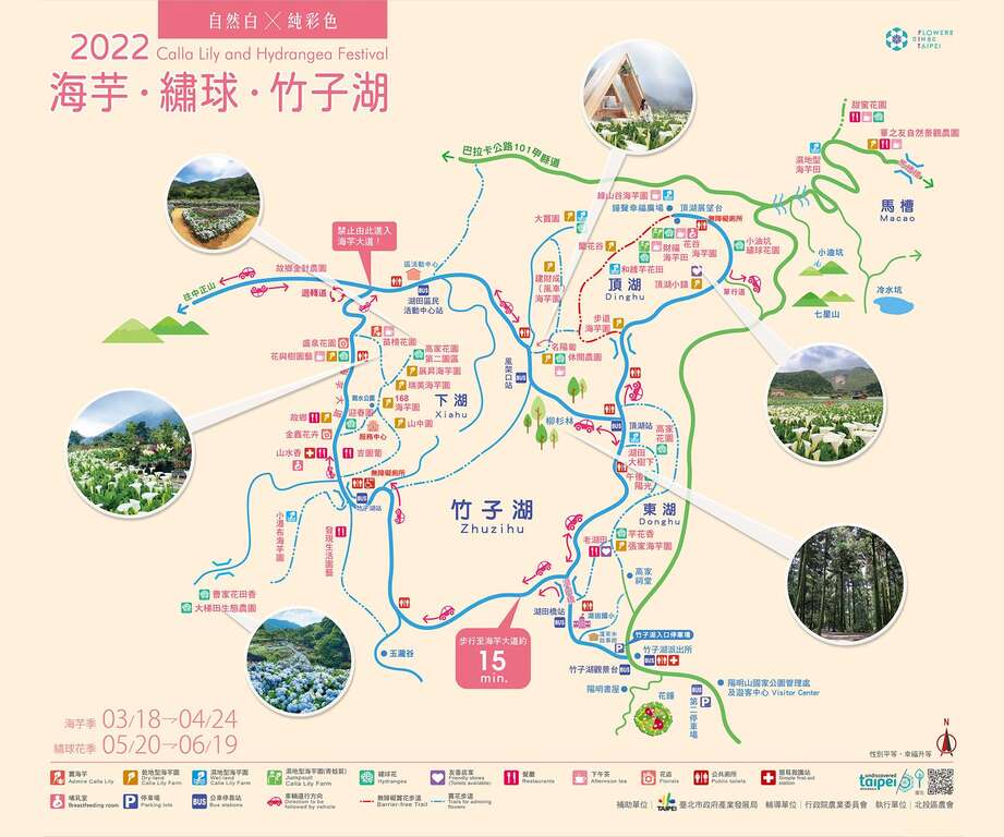 2022竹子湖繡球花季導覽地圖