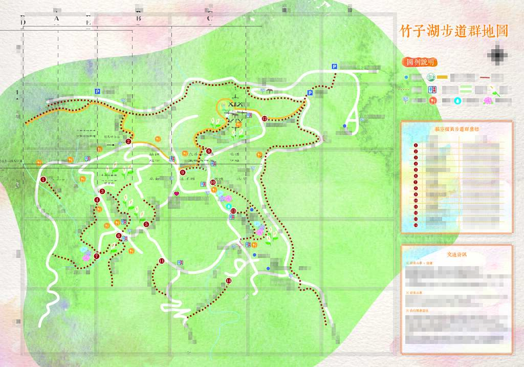 竹子湖步道群地图