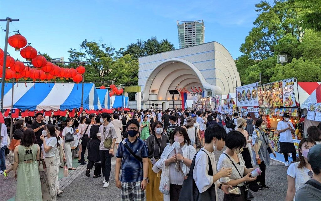 在日本东京举办的Taiwan_Festa现场人声鼎沸1