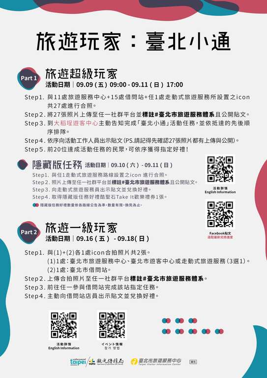 旅遊玩家：臺北小通活動辦法(圖片來源：臺北市政府觀光傳播局)