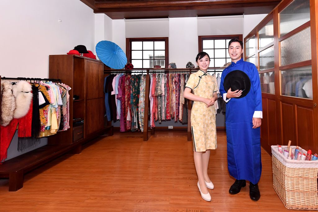 大稻埕遊客中心復古旗袍及漢服體驗。