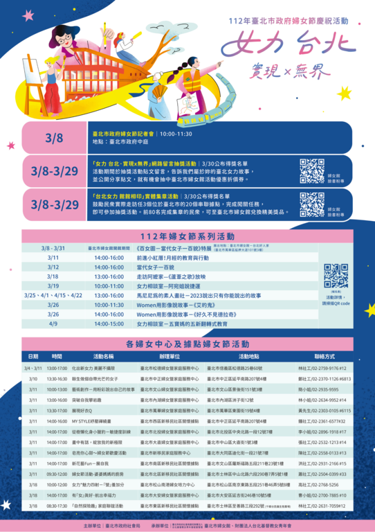 婦女節系列活動(圖片來源：臺北市政府社會局)