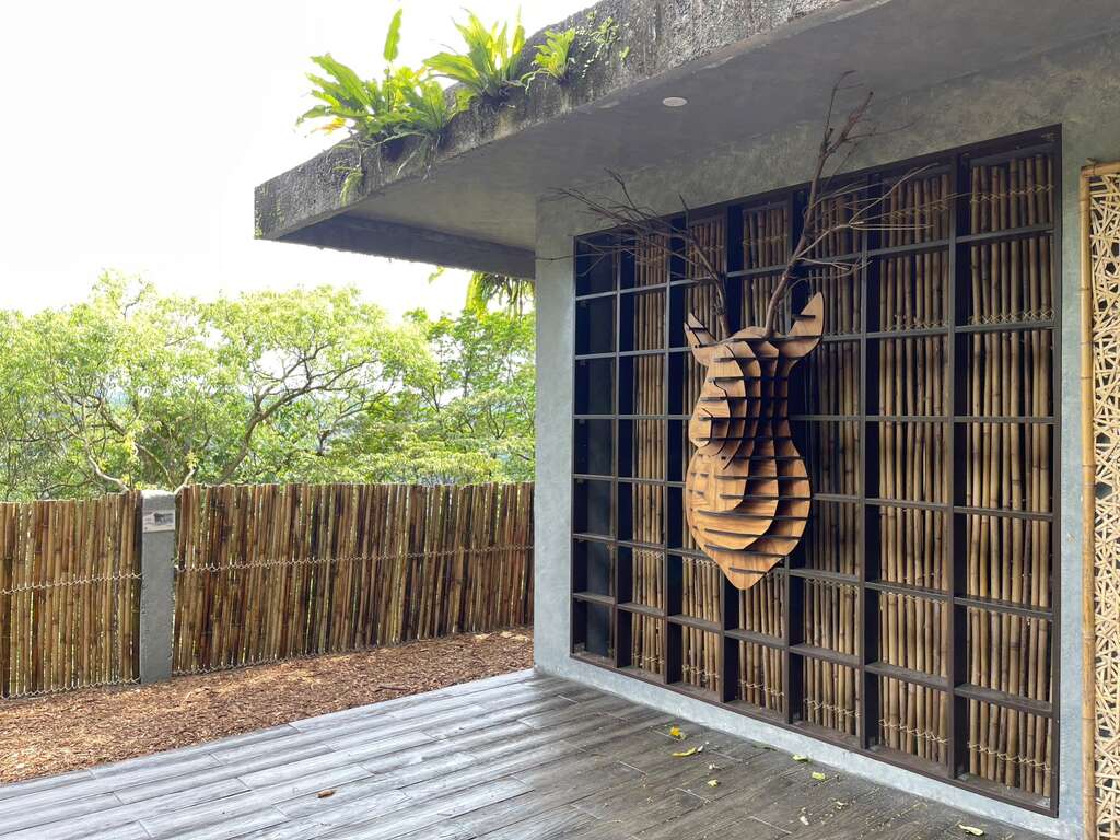 指南风景区新营造的鹿角亭。(图片来源：台北市政府工务局大地工程处)