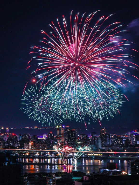 圖片4-夜間景點主題第一名-大稻埕夏日節煙火（投稿民眾提供）