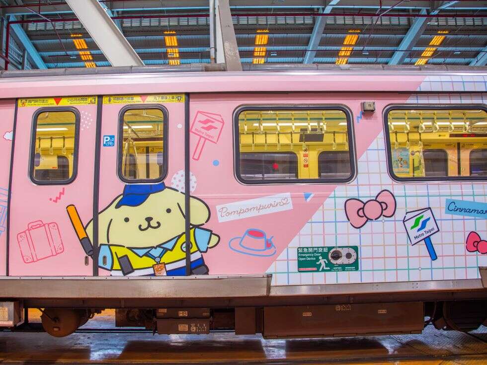臺北捷運攜手三麗鷗圖片(圖片來源：臺北大眾捷運股份有限公司)