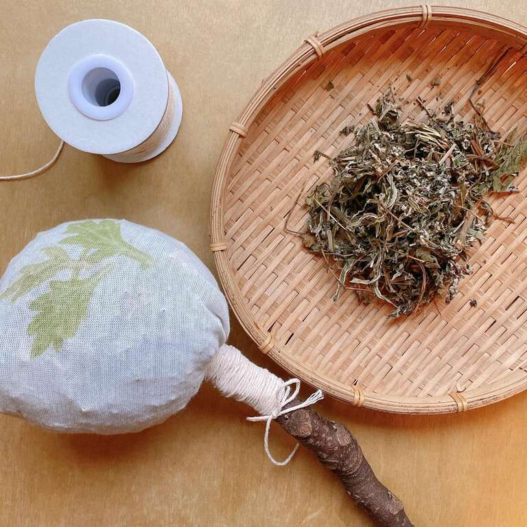 1111左手香苔球 x 麻绳网袋(图片来源：台北市政府客家事务委员会)