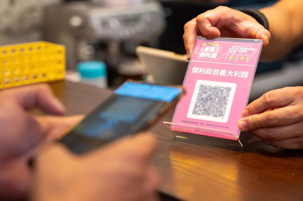 至東區特約店家不限金額消費，即可掃QRcode抽好禮(圖片來源：臺北市商業處)