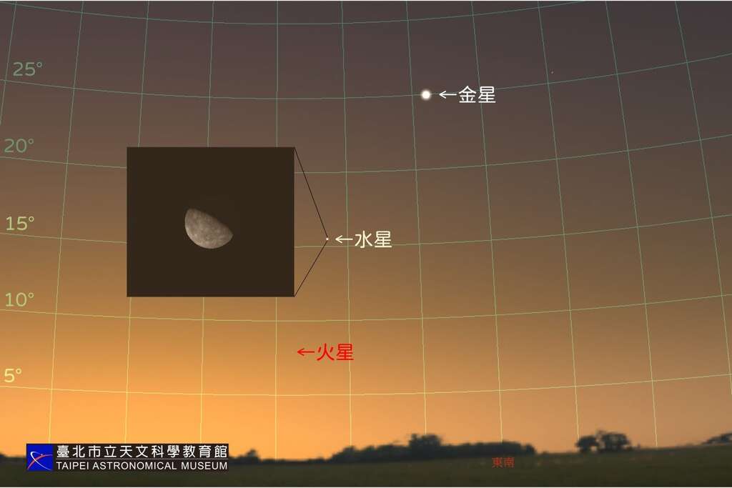 240112水星西大距(圖片來源：臺北市立天文科學教育館)