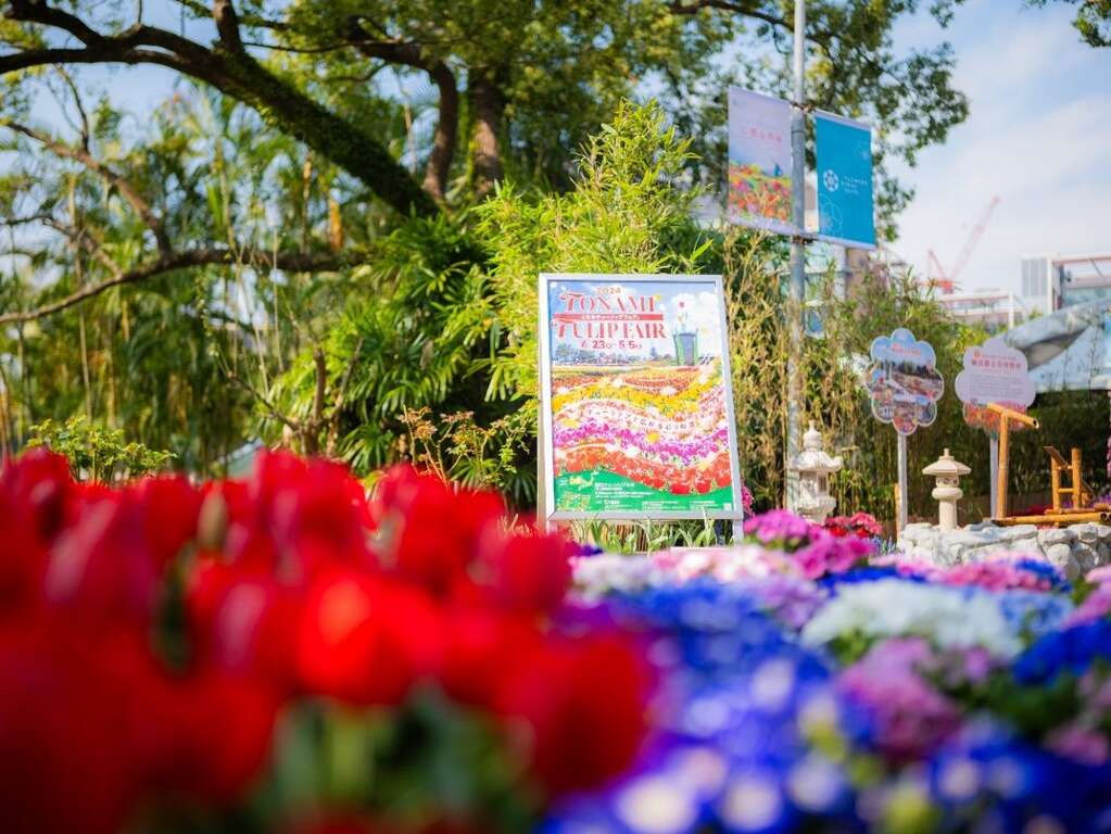 与士林国小同学们合作布置的花灯彩绘隧道(图片来源：台北市政府工务局公园路灯工程管理处)