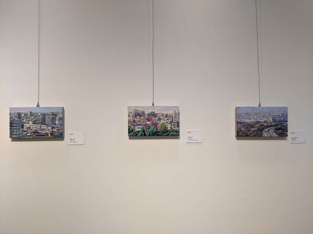 本展覽展出施金宏描繪臺灣各地城市風景的18幅油畫創作(圖片來源：臺北市青少年發展暨家庭教育中心)