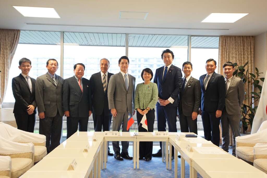 蔣萬安市長拜訪自民黨青年局-大合照(圖片來源：臺北市政府秘書處媒體事務組)