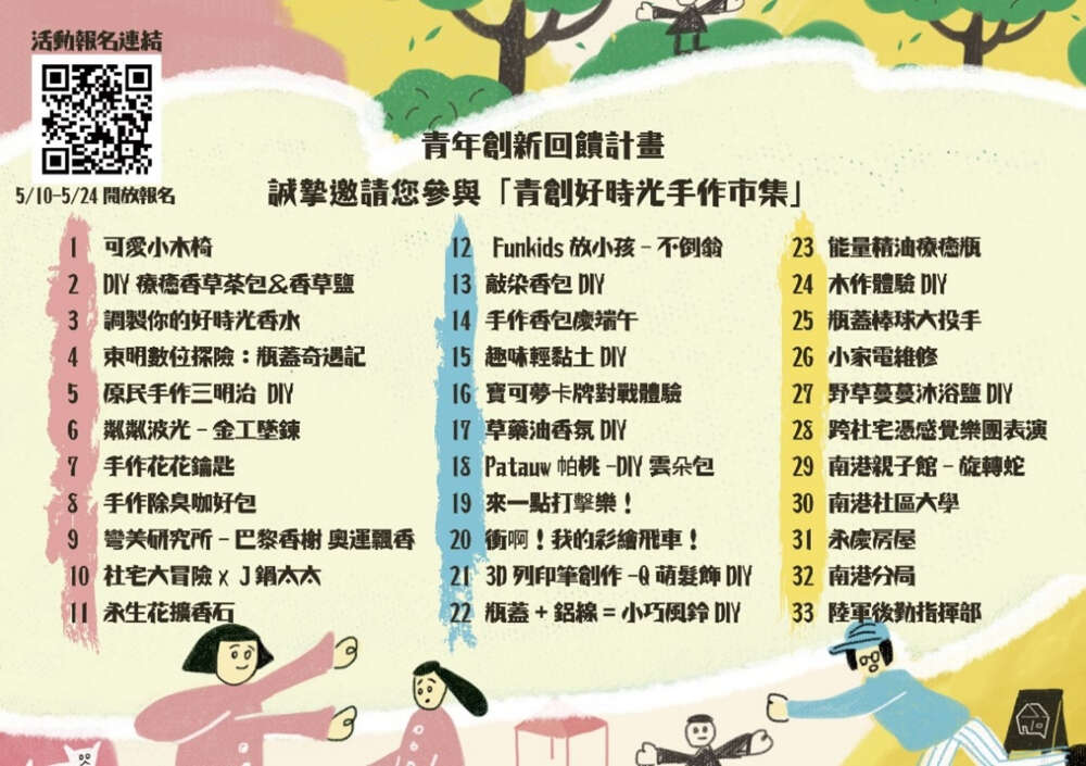 6月1日於南港瓶盖工厂举办「青创好时光手作市集」活动(图片来源：台北市政府都市发展局)