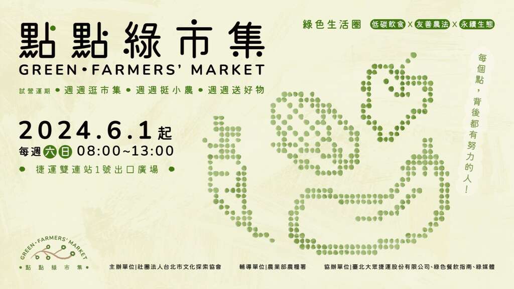 點點綠市集(圖片來源：臺北大眾捷運股份有限公司)