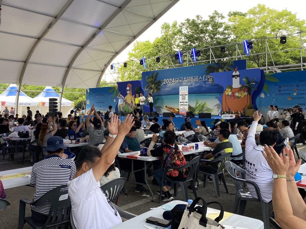 大邱炸啤節民眾對台北觀光興趣濃厚、反應熱烈(圖片來源：臺北市政府觀光傳播局)