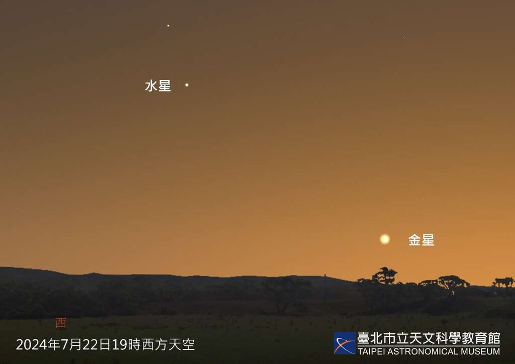 20240722.水星与金星(图片来源：台北市立天文科学教育馆)