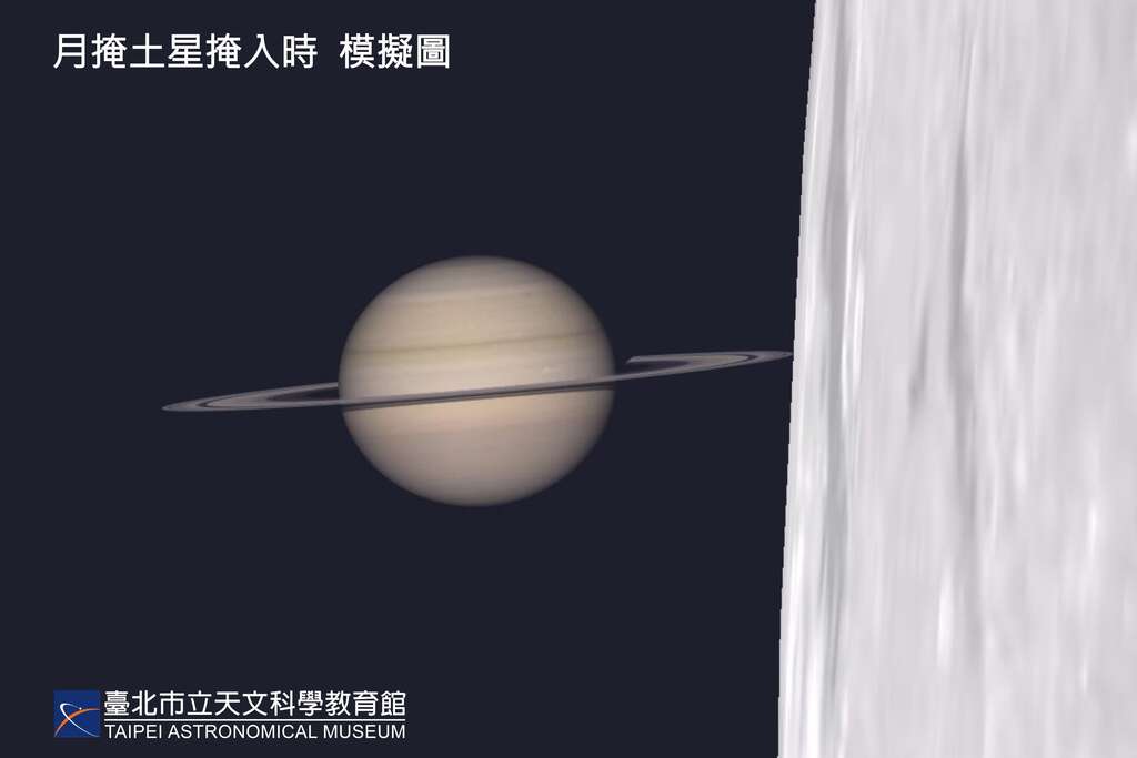 20240725 月掩土星 模拟图(图片来源：台北市立天文科学教育馆)