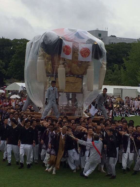 大神輿總練演練現場，各地區神轎演練