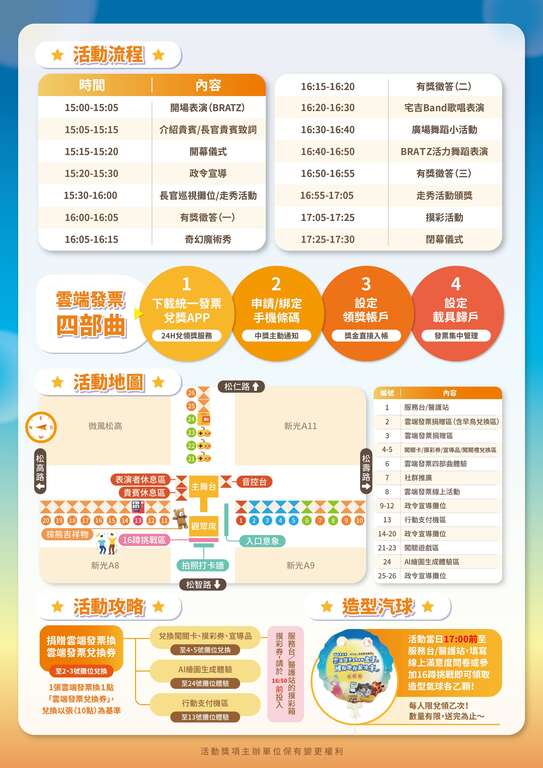 活動流程、地圖、攻略(圖片來源：臺北市稅捐稽徵處)