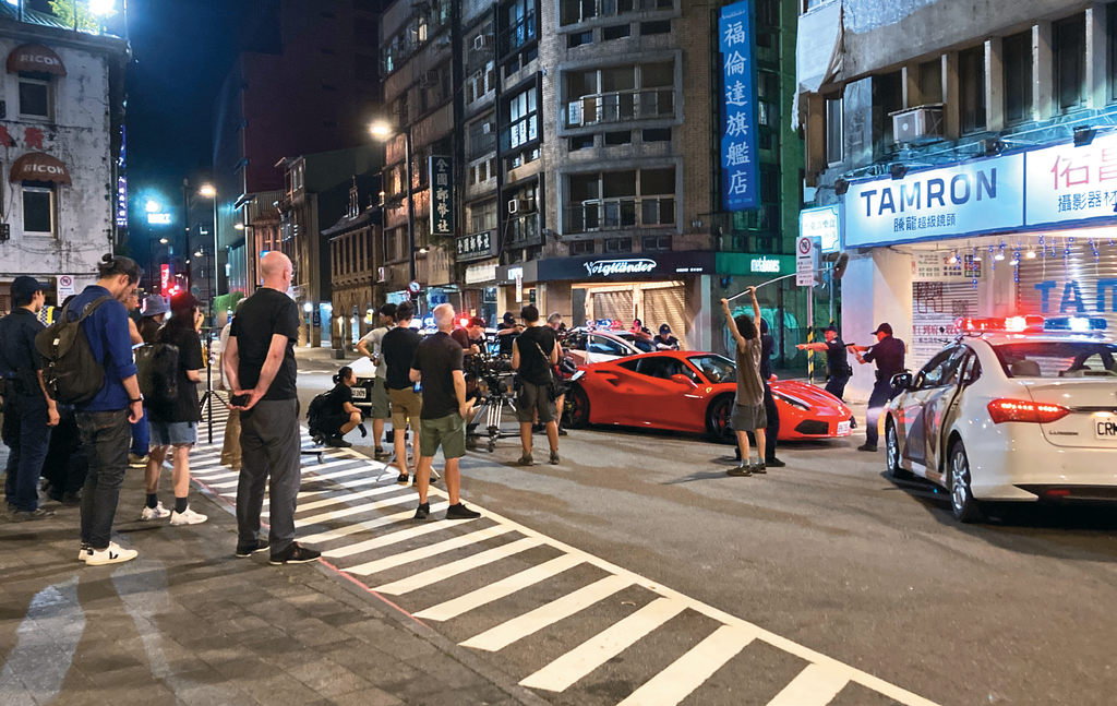 《台北追緝令》（2024）工作照，攝於北門廣場旁延平南路口。