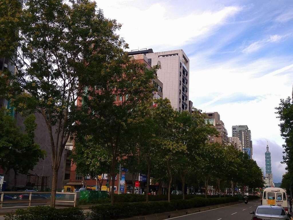 信義路景觀橫貫東區永康國際商圈、臨江街及通化夜市商圈、信義商圈等(圖片來源：臺北市政府工務局公園路燈工程管理處)