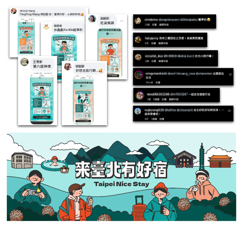 参与民众热烈留言回覆(图片来源：台北市政府观光传播局)