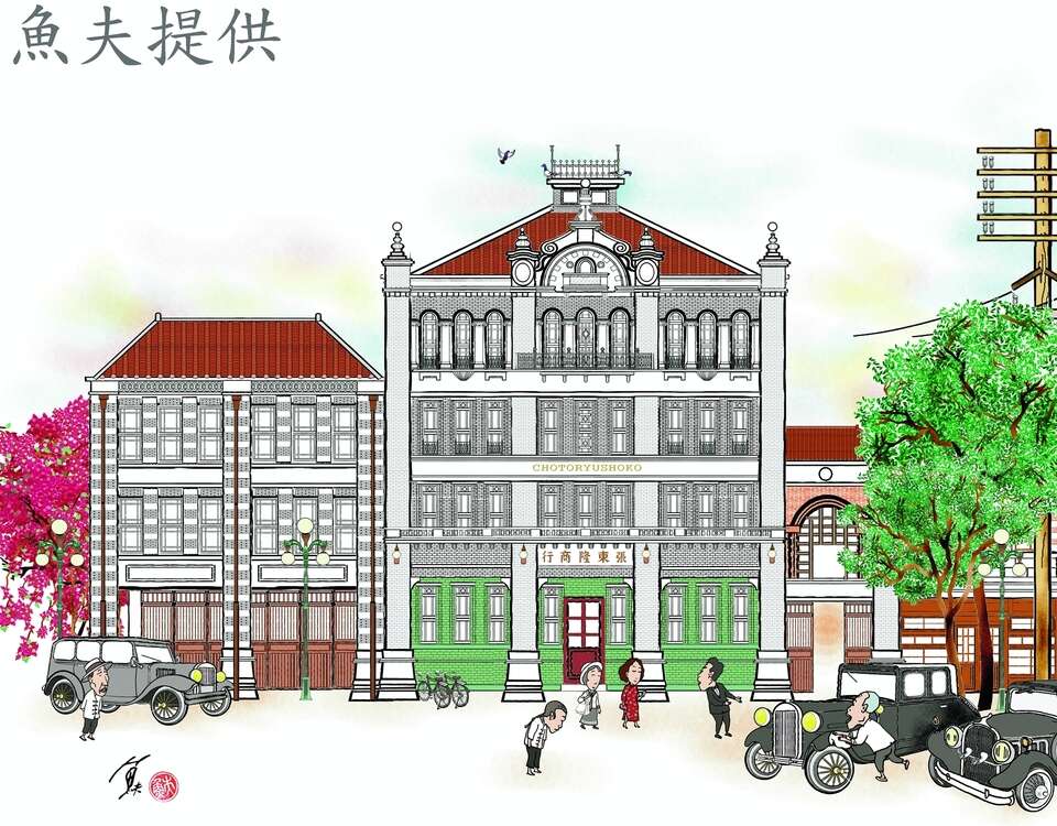 张东隆商行在日治时期为台北大稻埕的地标