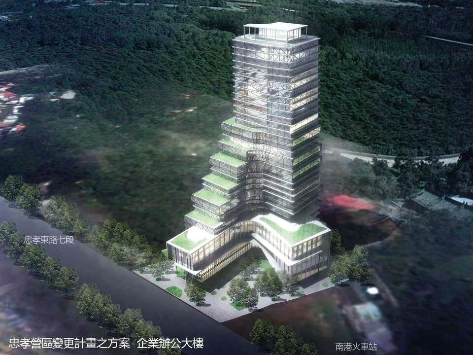 国家生技研究园区二期大楼示意图（夜晚）