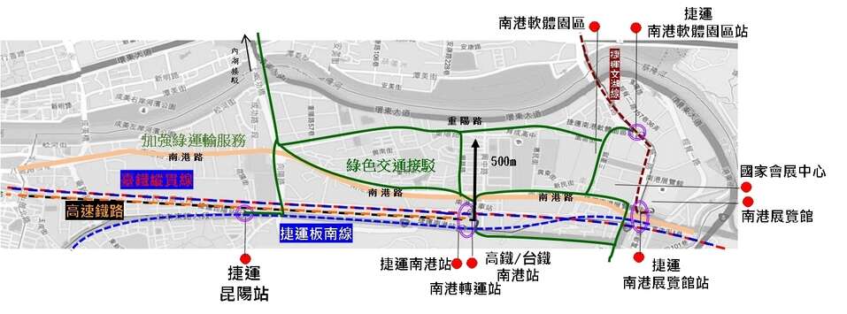 市府交通局將加強南港區公共運輸服務，提供完善路網