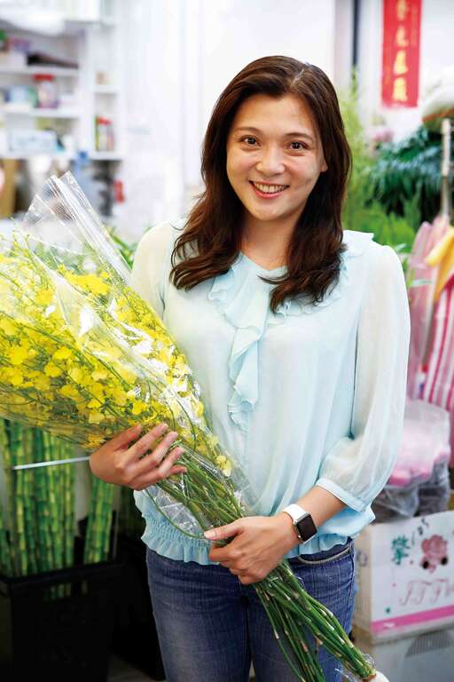 台北花市副董事長呂瀅瀅。(楊智仁攝)