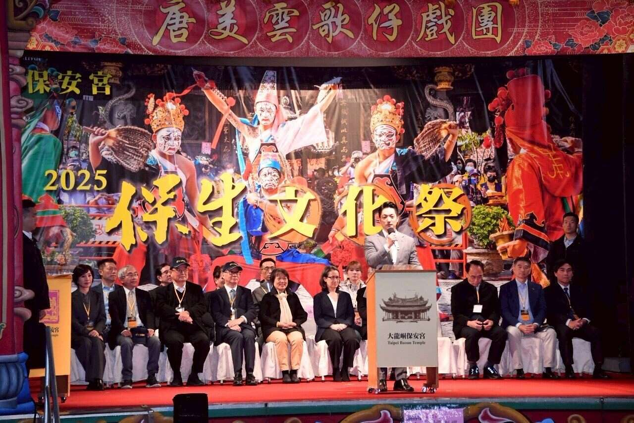 蒋万安感谢保生文化祭透过对於保生大帝的信仰把大家感情都串接起来(图片来源：台北市政府秘书处媒体事务组)