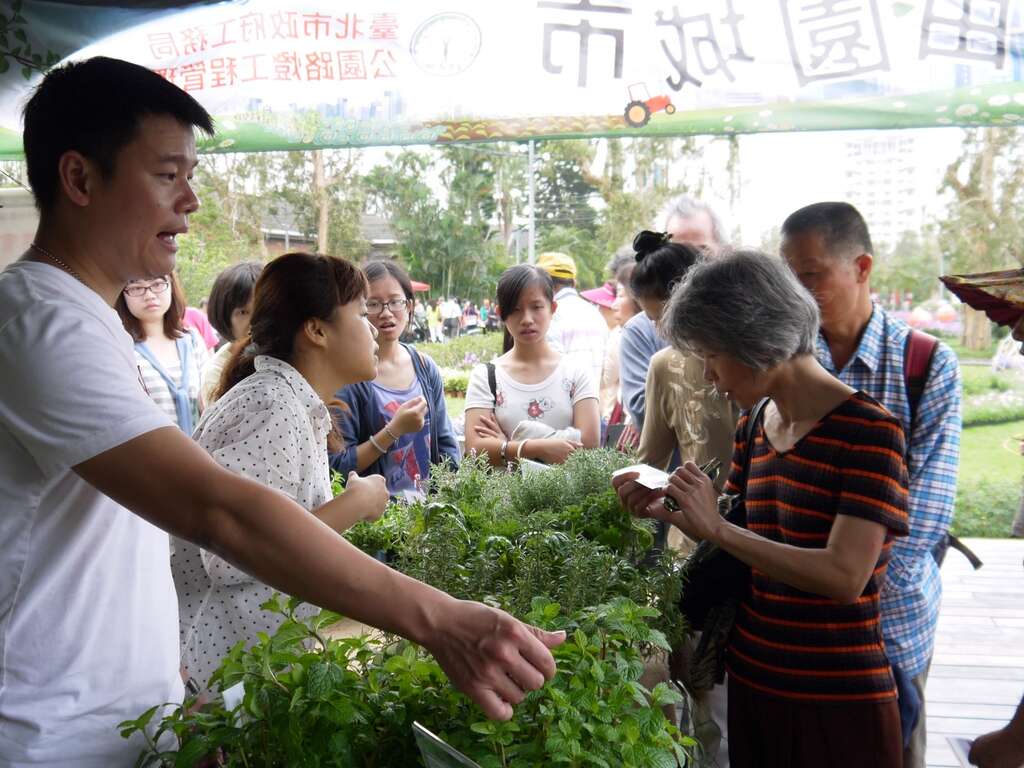 士林菊展展摊赠菜苗