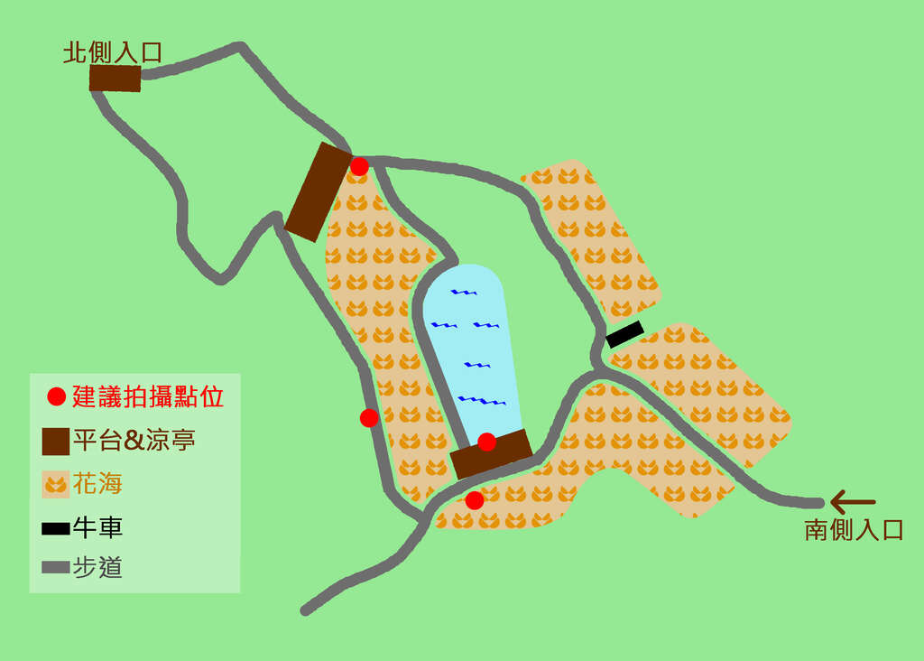 花海步道简图