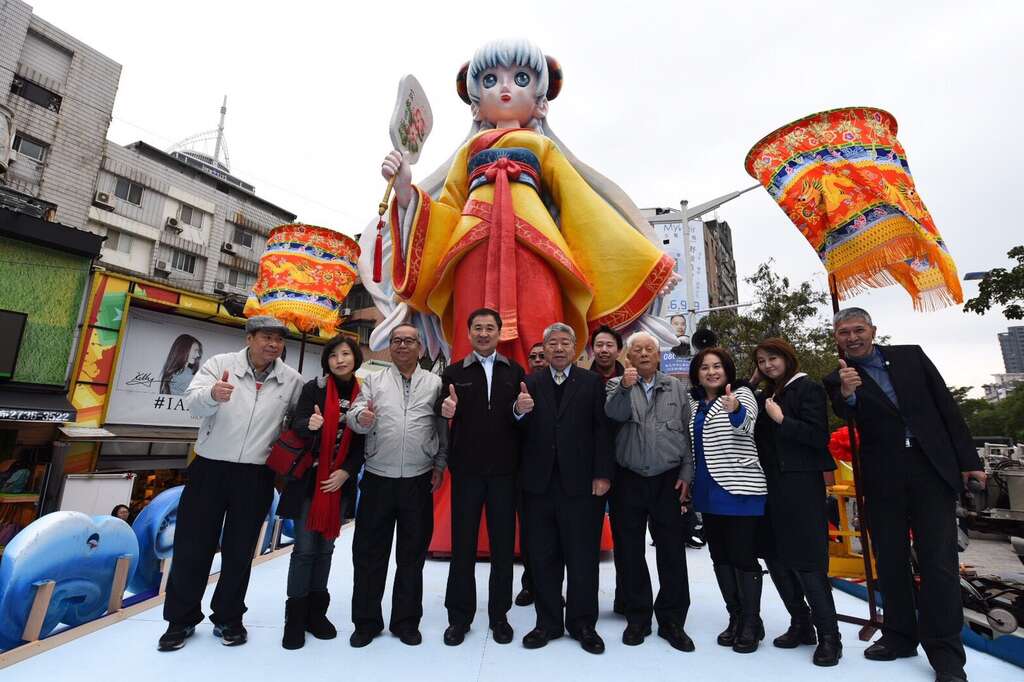 台北ランタンフェスティバルに 高さ8メートルの林默娘のフロート車 イベントの成功、市民の平安を見守る