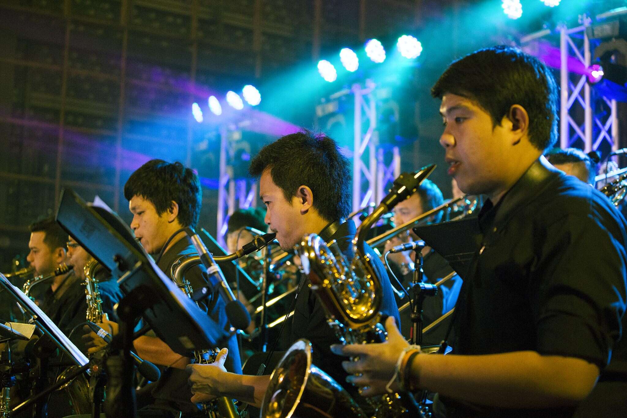 主舞台第二天演出團體 - 泰國蘭實爵士大樂團RSU Jazz Orchestra(圖片來源：臺北市政府文化局)