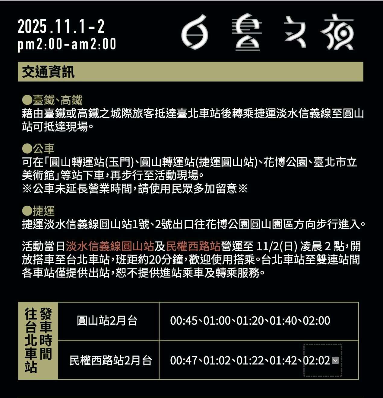 （圖片來源：臺北市政府文化局）