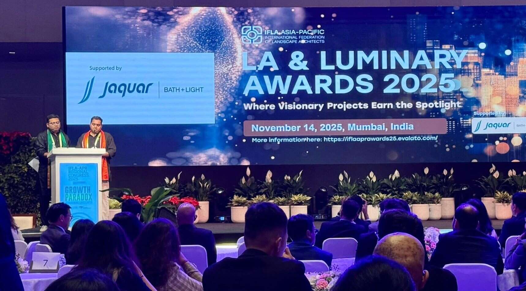 IFLA-APR LA Awards 2025-颁奖典礼(图片来源：台北市政府工务局公园路灯工程管理处)