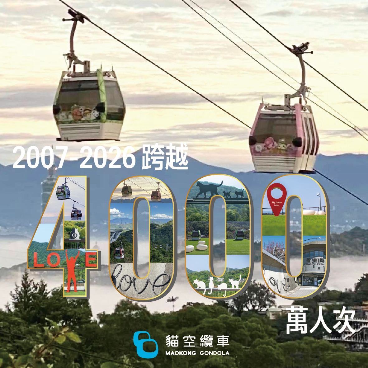 貓空纜車運量突破4,000萬人次（圖片來源：臺北大眾捷運股份有限公司）