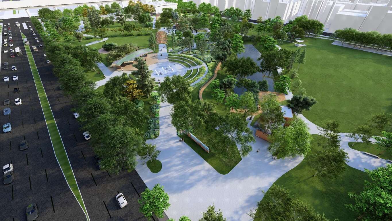 荣星花园公园改造後示意图（图片来源：台北市政府工务局公园路灯工程管理处）